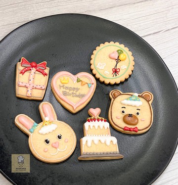 生日分享 微糖霜餅乾 6片組