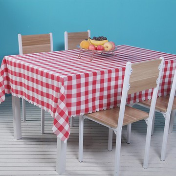 定做餐廳飯店臺布色織格子酒店桌布紅色方桌布布藝簡約現代桌布