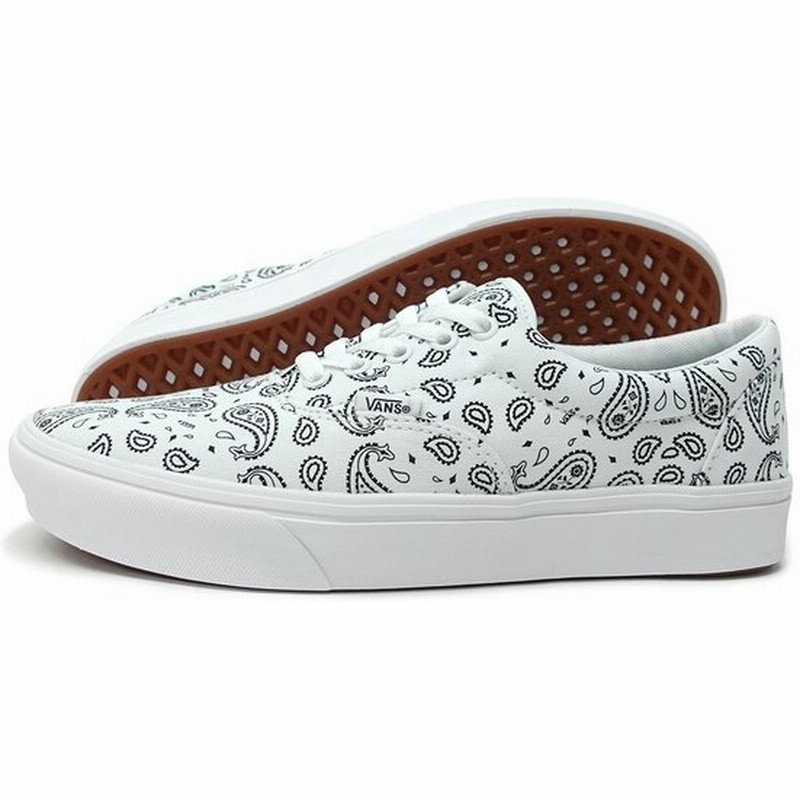 バンズ Vans スニーカー メンズ ローカット コンフィクッシュ エラ Vn0a3wm942m ホワイト ブラック ペイズリー 白 Comfycush Era Paisley 海外企画 通販 Lineポイント最大get Lineショッピング