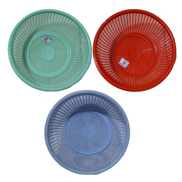 CHUANG YING 創贏 2號洗菜籃 台灣製造  直徑29 x 9.5cm  藍色 + 紅色 + 綠色  1包