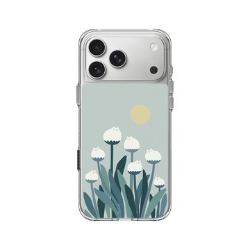 iPhone 17 Pro Max Clear Case（相機按鈕） 透明 - ilovedoodle (Lim Heng Swee) - White Cat Flowers - 白貓花朵