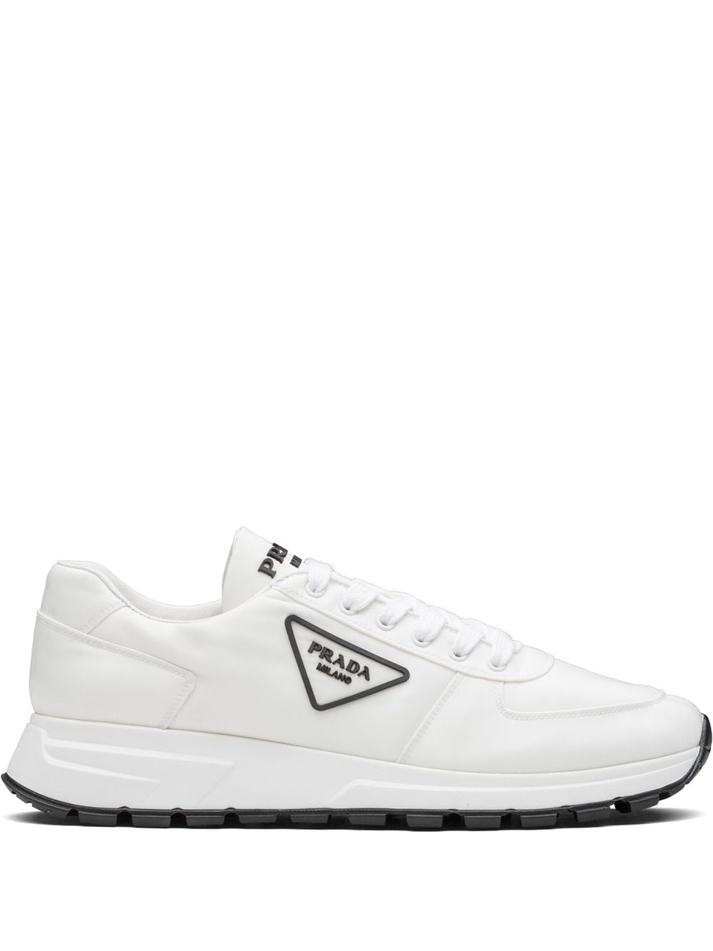 Prada - PRAX 01 low-top sneakers - men - Leather/Rubber/Recycled Nylon - 6.5 - White