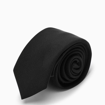 Black silk tie