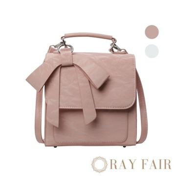 RAY FAIR美好生活 韓系波光蝴蝶結硬殼後背包(任選)