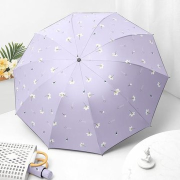 十骨大號雙人晴雨兩用傘加固耐用折疊太陽傘防曬防紫外線小清米雪