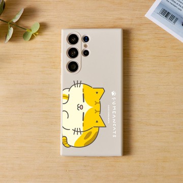 黃阿瑪三腳甜睡純色矽膠SAMSUNG手機殼