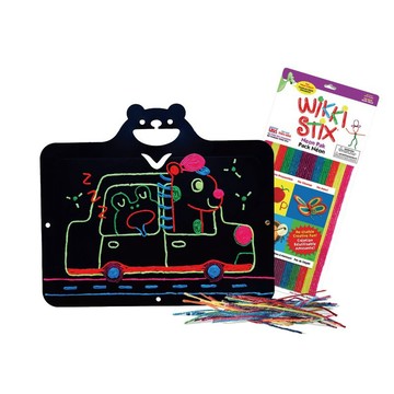 【成堡國際】美國Wikki Stix 螢光色蠟繩黑熊組 威奇思 彩色蠟繩