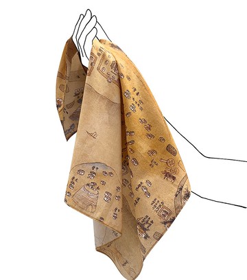 臺南四百年系列_康熙臺灣輿圖 _中方巾