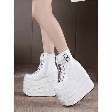 2023年cosplay舞臺靴16cm松糕厚底防水臺大碼43碼男女款表演短靴