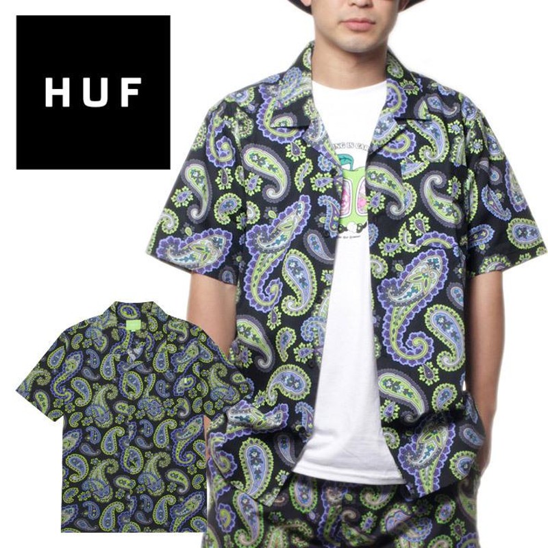 HUF ハフ シャツ 半袖 開襟シャツ ペイズリー柄 PAISLEY WOVEN TOP