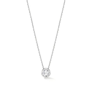 18k Gold Solitaire Cascade Diamond Pendant