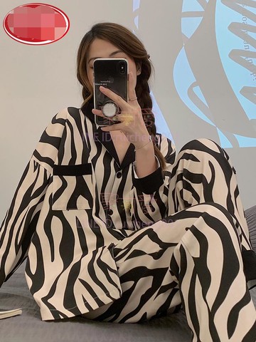 睡衣女 春秋季純棉長袖開衫 少女士可外穿秋冬家居服【不二雜貨】