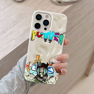 大孔鏡頭防摔隕石紋理 潮流韓風 適用 iPhone17Promax手機殼 蘋果16 15Plus 14 13 軟殼