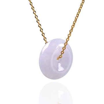 【願‧平安】冰種紫羅蘭平安扣項鍊 | 天然緬甸玉翡翠A貨 | 送禮