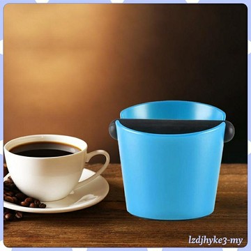 （咖啡用品與配件）咖啡敲打盒, 濃縮咖啡磨碎盒, 帶有可移動的重型敲擊桿和震器耐用且防滑底座, 適用於濃縮咖啡機配件