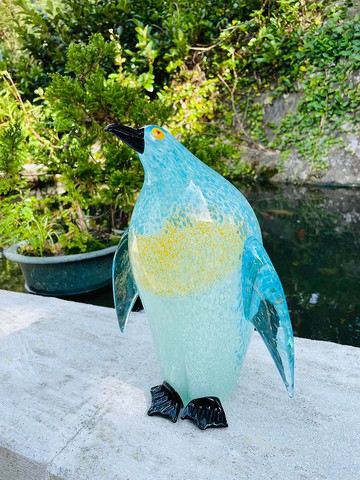 水晶玻璃 企鵝 擺飾