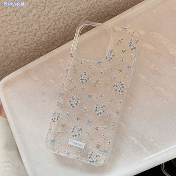 新款色花適用于蘋果17/15手機殼iPhone16/16plus防摔大孔閃粉14131211