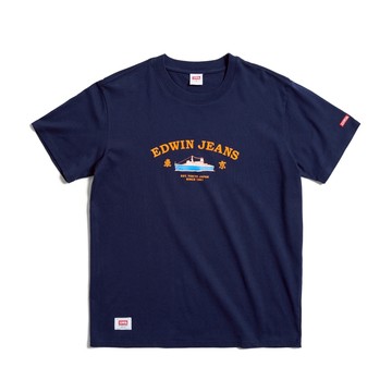 EDWIN｜男裝｜復刻牛仔褲輪船短袖T恤