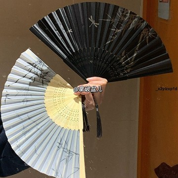 🎈古風小扇子折扇中國風女漢服舞蹈折疊隨身攜帶新中式古裝夏天竹扇