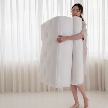 棉床本舖｜AlizzZ三折床墊 ❱ 白色 ❙ 天絲™/10天安心試睡 - RABBIT偏軟款-標準單人3x6.2尺(90x186cm)