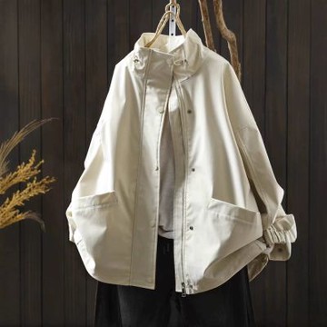 設計所在 棉麻隨性風 雙口袋立領外套(3色可選)