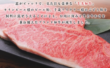 ちとせ和牛「千美」サーロインステーキ　150ｇ×3枚＜肉の山本＞