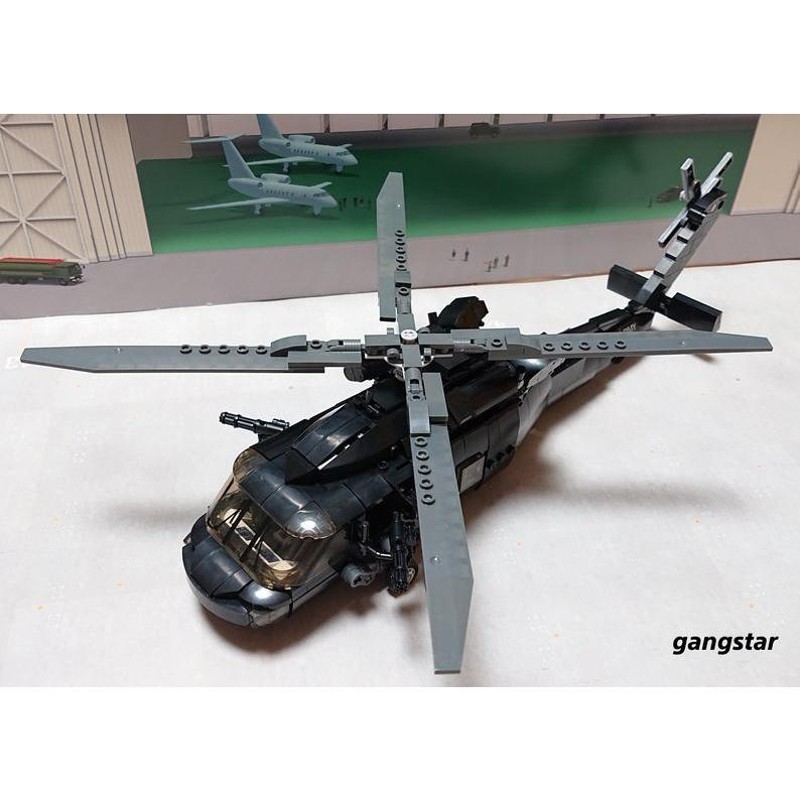 【大型】 UH-60 ブラックホーク グレーカラー レゴ 互換 ブロックトイ