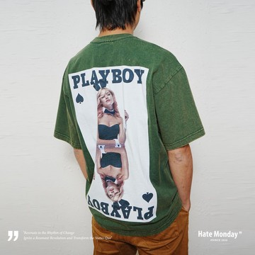 Hate Monday'' X PLAYBOY -寛鬆短袖TEE (PBHMFW24T50)