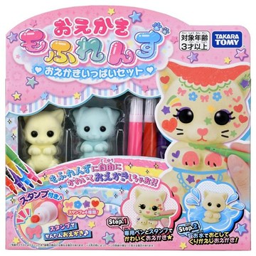 畫畫毛絨好朋友-小狗小貓印章畫筆組