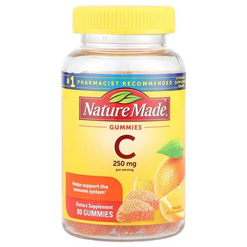 Nature Made, 維生素 C 軟糖，橘子味，250 毫克，80 粒軟糖（每粒軟糖 125 毫克）