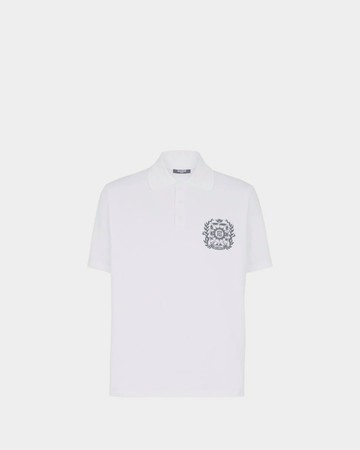 BALMAIN 刺繡徽章 POLO - 白 / L
