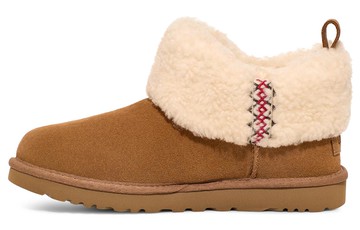 UGG CLASSIC ULTRA MINI BOOT HERITAGE BRAID CHESTNUT WOMEN