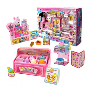 粉紅兔我的冰淇淋收銀機台豪華版家家酒(附1公仔+1收銀機)(授權)(37053)【888便利購】