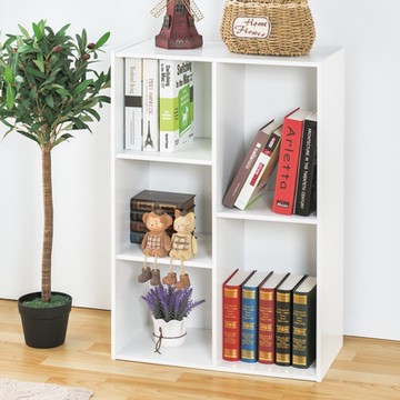 H&R安室家 開放式五格多變收納櫃/書櫃/展示櫃 BNF83