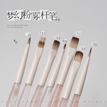 🎀台灣出貨🎀 新款仙女粉霧杆美甲筆刷大方圓雛菊筆萬能筆掃掃筆三角筆美甲工具柔繪筆繪畫筆秀麗筆勾線筆高光筆建構筆拉線筆