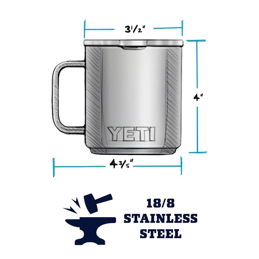 YETI Rambler oz Stackable Mug, Vacuum Insulated, Stainless Steel with MagSlider Lid, High Desert Clay