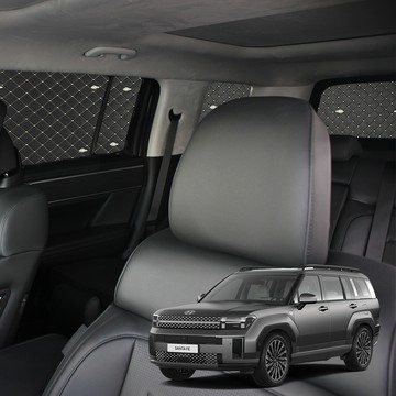 GMZ MOTORS 全新 Santa Fe 五人座 2024年款 專用 遮光遮陽簾套組  1組  不適用  黑色