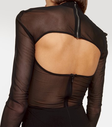 David Koma Asymmetric cutout jersey minidress