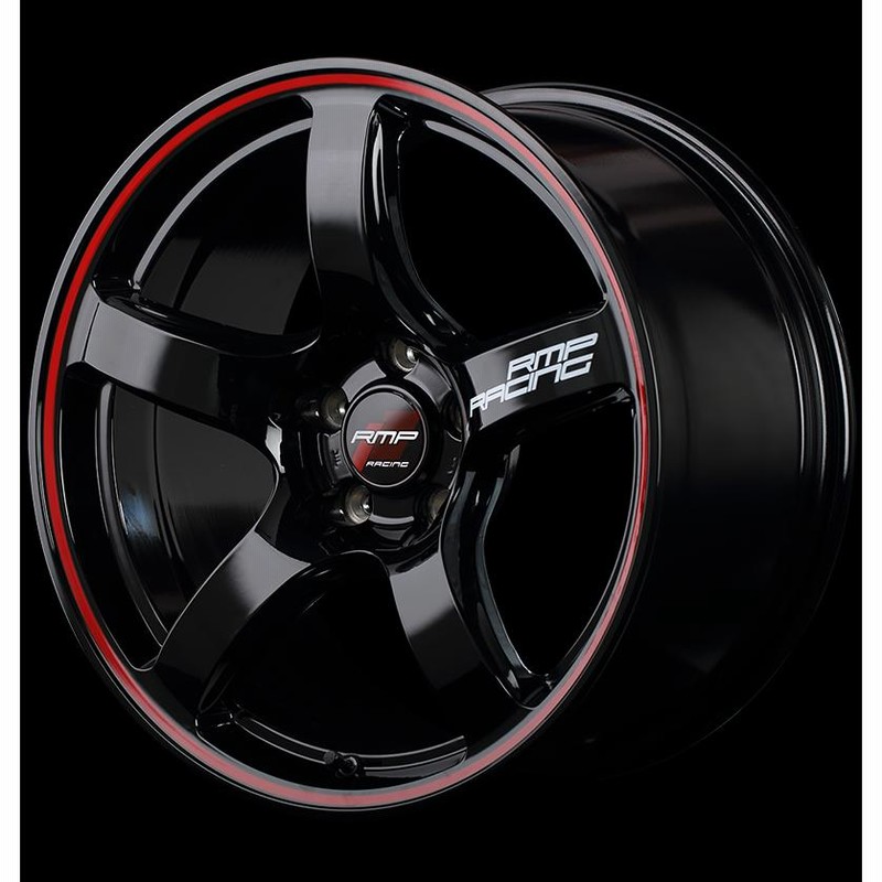 マルカサービス MID RMP RACING R50 18インチ 8.5J インセット45 5穴 PCD 114.3 ブラックリム/レッドライン  スポーク ホイール単品4本セット | LINEショッピング