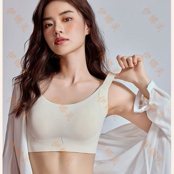 【臺灣出貨👙】610#隱形粉底液內衣大胸顯小提拉防垂薄款紙片人無痕聚攏兔耳朵女【伊娜美】