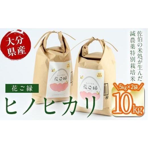 ふるさと納税 大分県 佐伯市 ＜新米・令和5年産＞減農薬特別栽培米 はなご縁 (計10kg・5kg×2袋) 