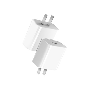 YUNMI Apple iPhone15/16/17充電器 20W PD快充頭 迷你便攜旅充 Type-C轉lighting 豆腐頭 直充頭-白色