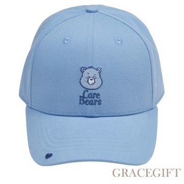 【Grace Gift】Care Bears-牢騷小熊電繡棒球帽 藍