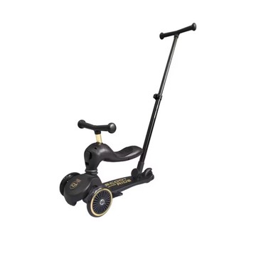 Scoot&Ride Highwaykick 1 Push&Go滑步滑板車 黑金