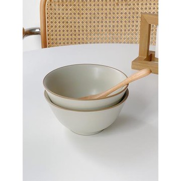 穆尼 日式斗笠碗家用陶瓷米飯碗套裝純色小碗早餐燕麥碗水果碗