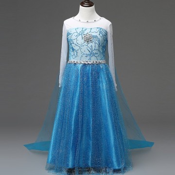 冰雪奇緣公主裙艾莎elsa女王禮服兒童連衣裙Frozen愛莎女童公主裙