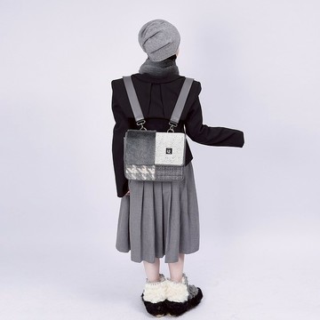 Rebirth野生設定Y2K單肩斜挎上課高級感辣妹撞色斜挎拼接雙肩包