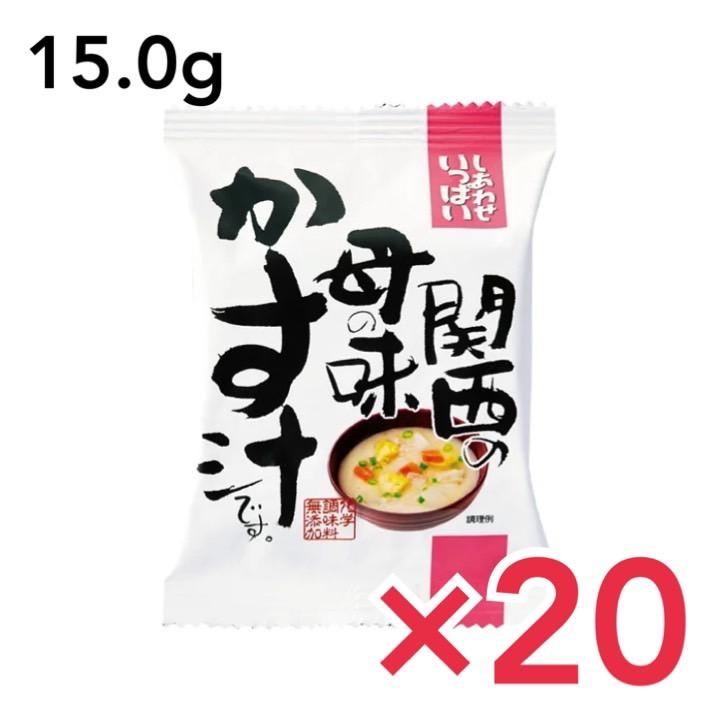 コスモス食品 即席みそ汁 関西の母の味かす汁 15.0g×20食 フリーズドライ しあわせいっぱい 味噌汁 国産 国内産 化学調味料無添加