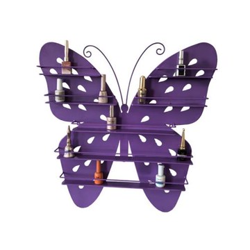 跨境蝴蝶置物架墻壁亞馬遜鏤空收納簡約壁掛指甲油架子