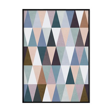 畫 萃取 幾何圖案藝術  40 x 30cm  黑框